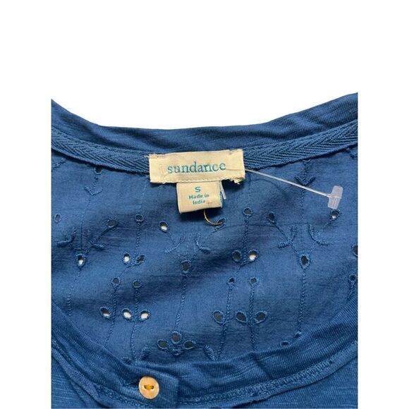 Sundance knit top embroidered accents Small - Picture 4 of 4